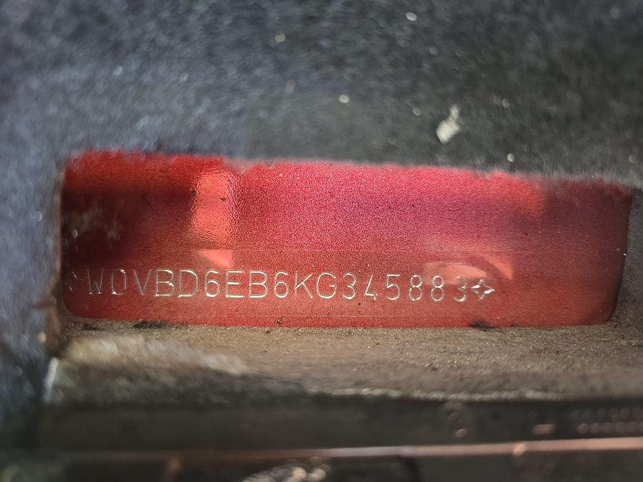 Zdjęcie numeru VIN